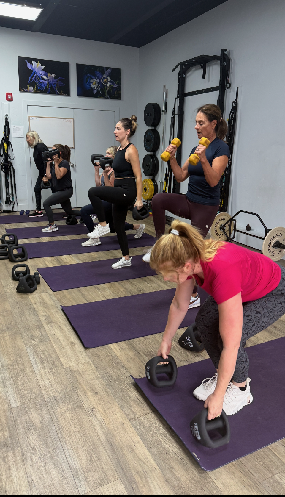Women strength training with Stacey at the Core V3 Fitness Studio in Edwards, Colorado